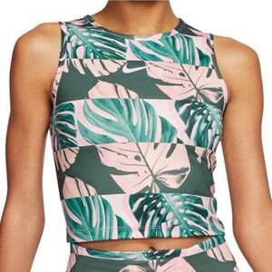 Nike Dri Fit Palm Tree Crop Top Womens Size Medium